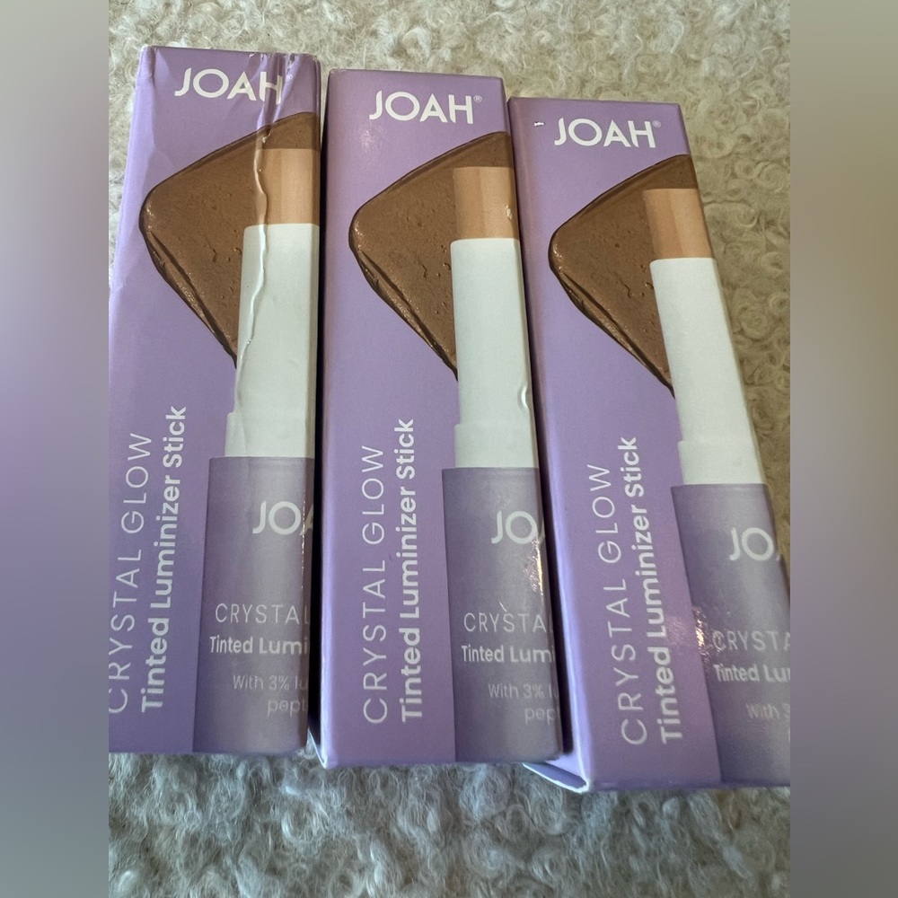 Joah Crystal Glow Tinted Luminizer Stick bundle of 3 TW 010 Light Tan with warm